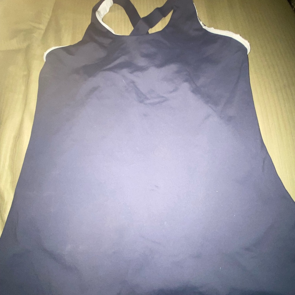 Navy Blue Tank w/cross back
